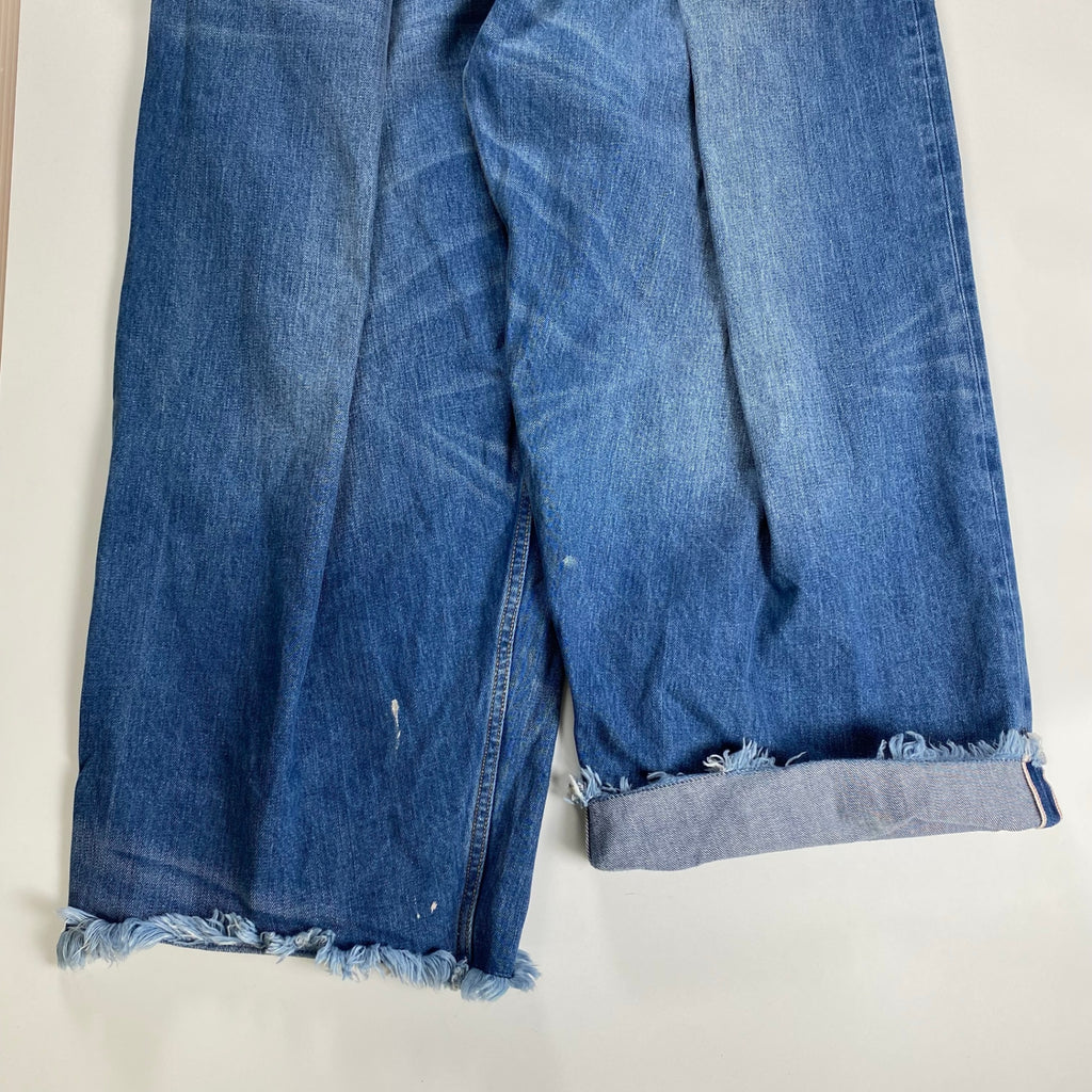 MAISON SPECIAL メゾンスペシャル / フォールドタックベルテッドハイパーワイドデニムパンツ 参考定価：19,800+tax SIZE:0