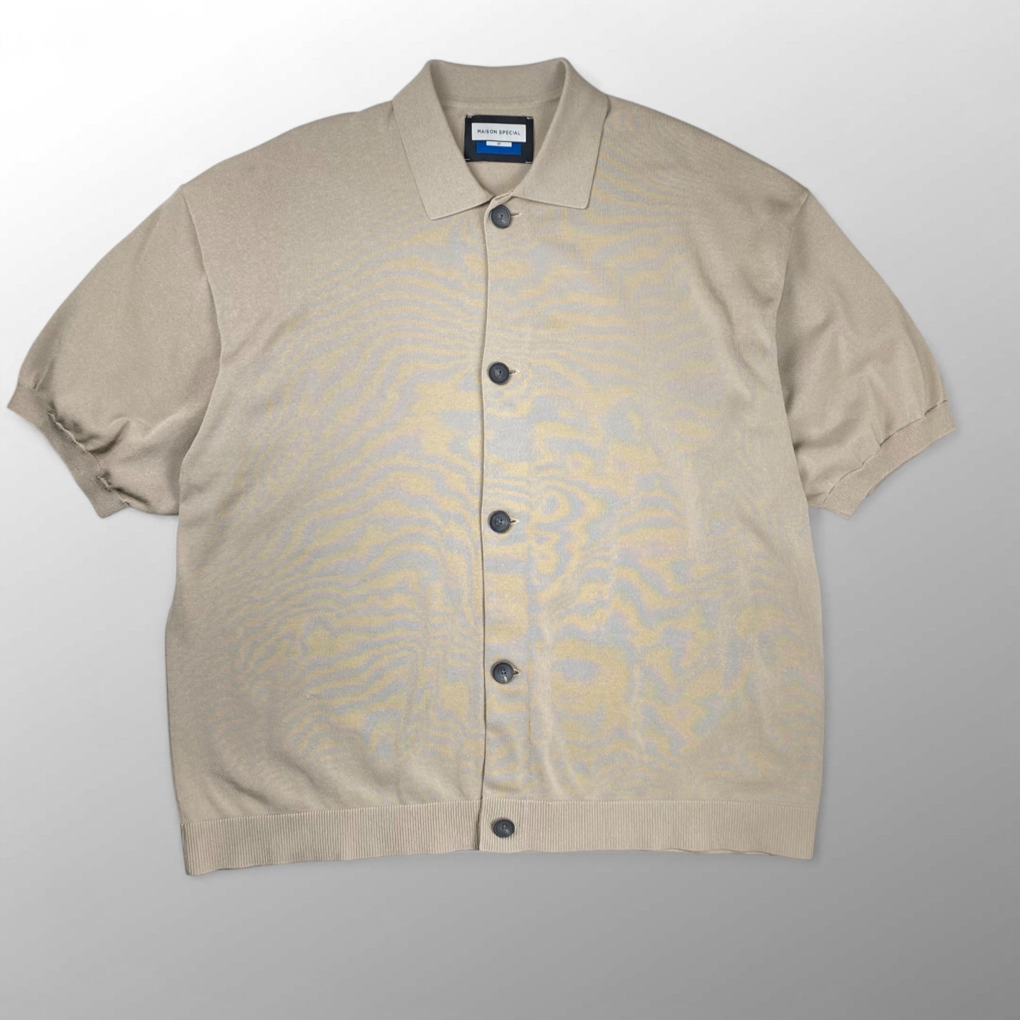 MAISON SPECIAL メゾンスペシャル / プライムオーバー ショートスリーブニットシャツ 参考定価：11,000+tax SIZE:1(L程度)