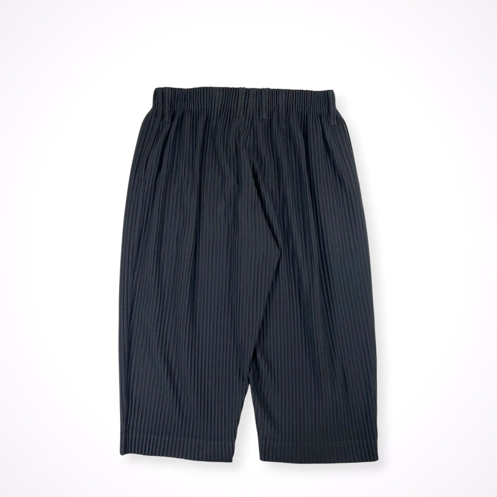 HOMME PLISSE ISSEY MIYAKE / 23年 7分丈プリーツワイドパンツ ブラック SIZE：3