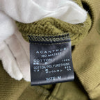 ACANTHUS アカンサス × muta MARINE ムータマリン / コラボ MA-1ジャケット スウェット地 カーキ SIZE:M