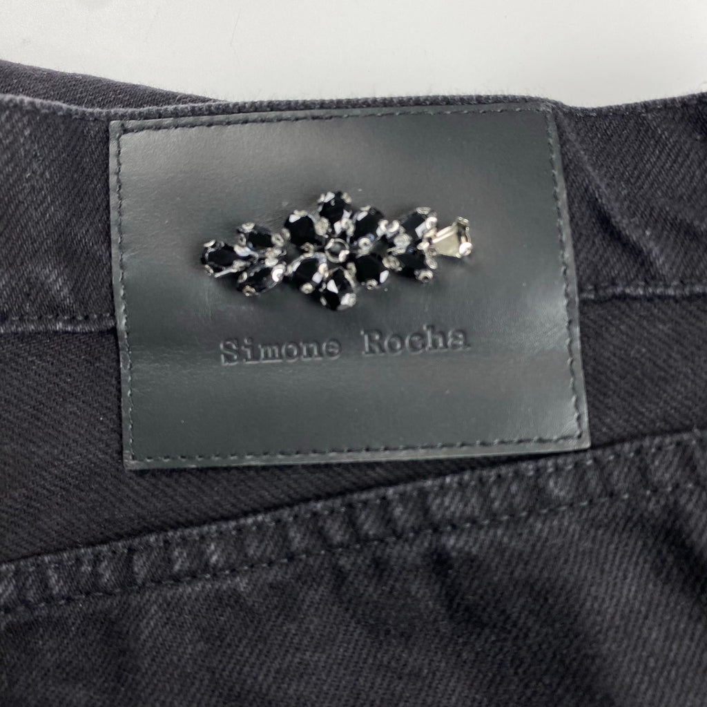 Simone Rocha シモーン ロシャ / Embellished Straight Workwear Denim ダブルニー デニム DOVER STREET取扱い 参考定価：110,000程度 SIZE：S