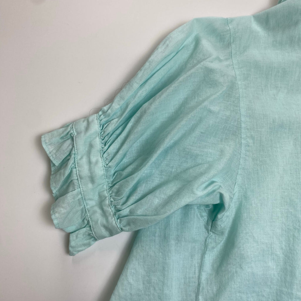 BEAMS BOY ビームスボーイ / コットンリネンフリルギャザーブラウス 未使用 参考定価：14,800+tax SIZE:FREE