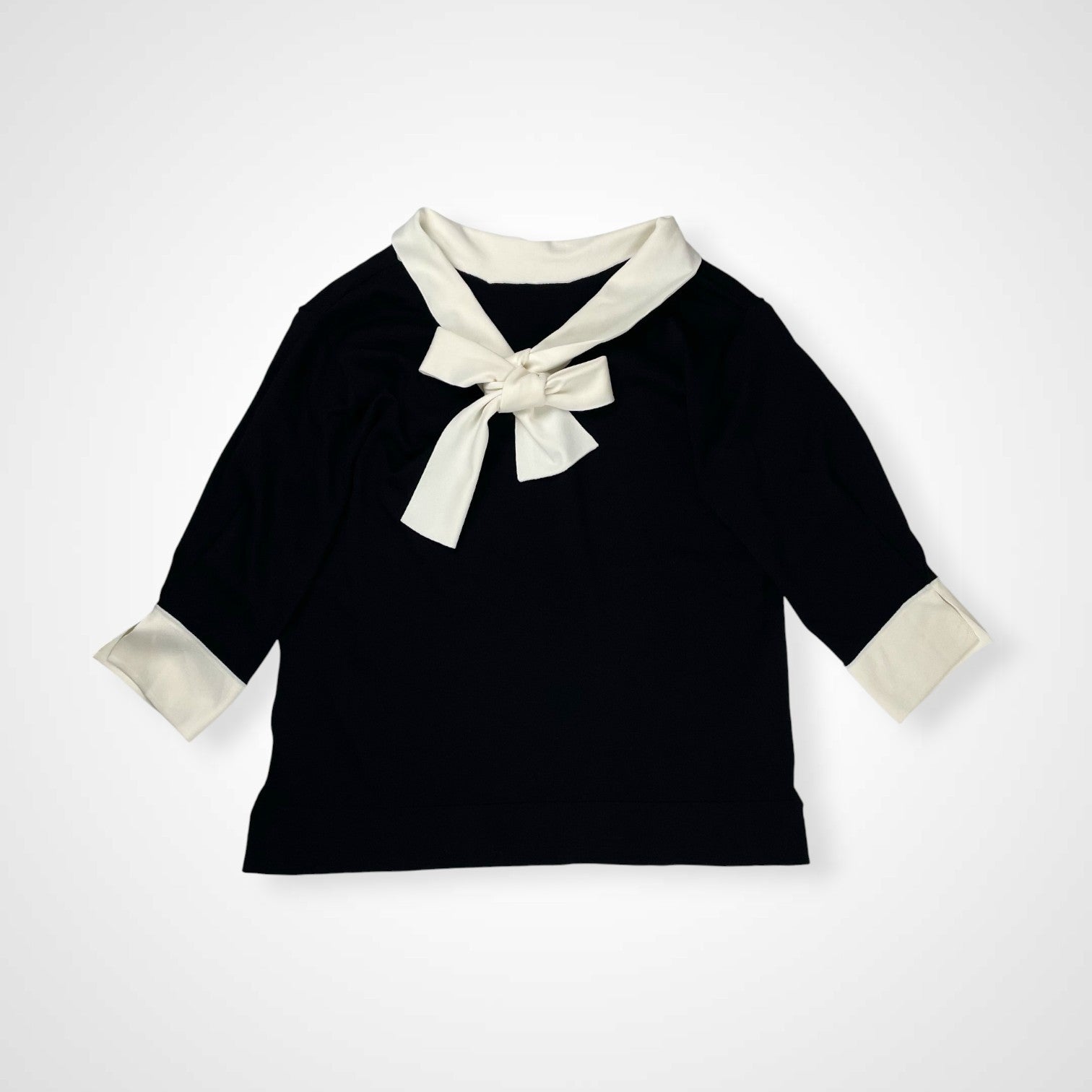 ESTNATION エストネーション / ボウタイ2トーンブラウス 参考定価：30,000程度 SIZE：38