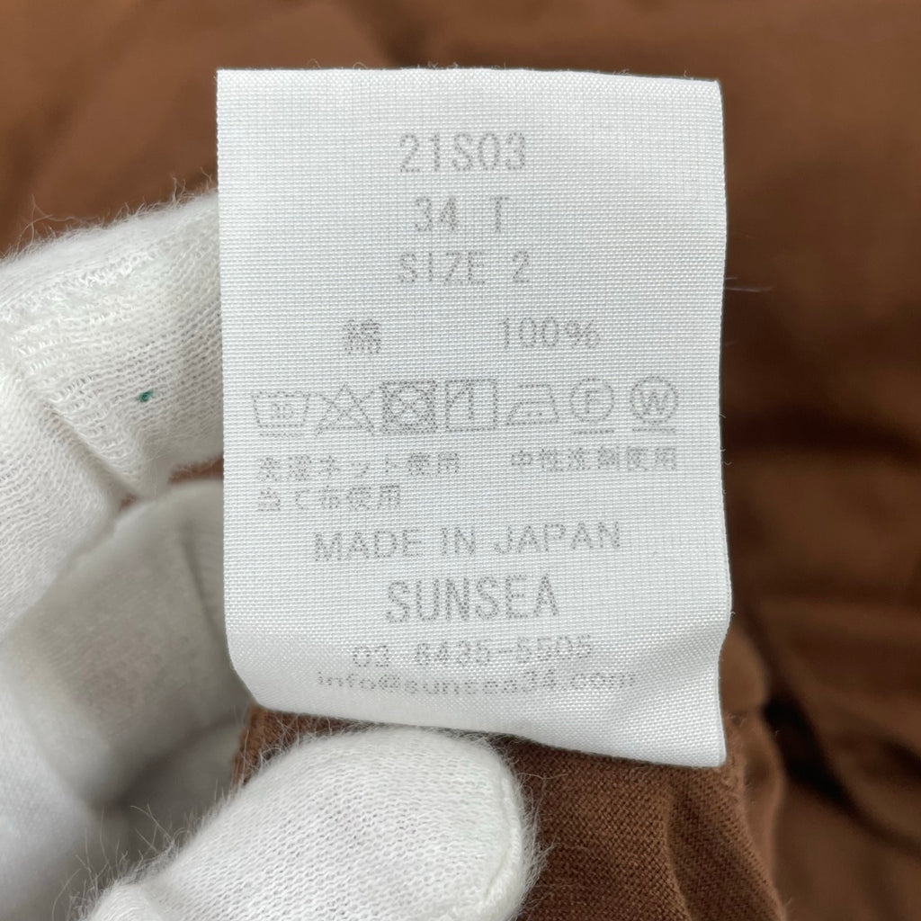 SUNSEA / ダメージ加工 サイドポケットTシャツ 参考定価：22,000程度 SIZE:2