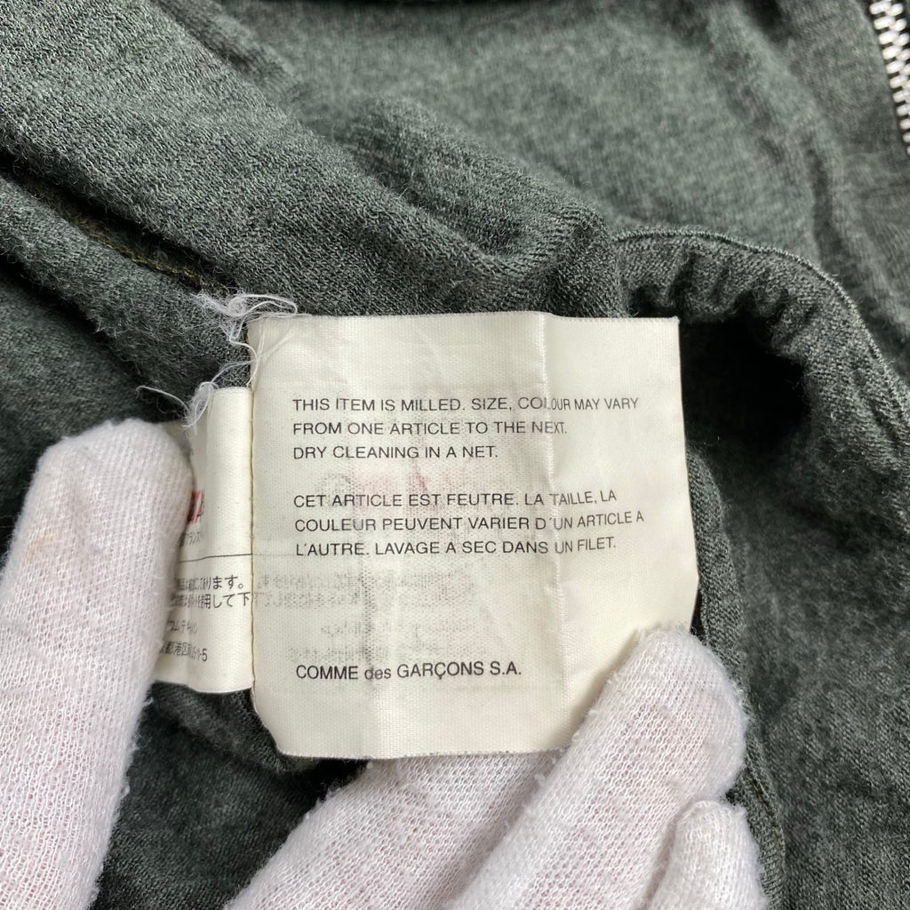 【最初期】 COMME des GARCONS SHIRT コムデギャルソンシャツ / ヴィンテージ 縮絨切替シャツ MADE IN FRANCE SIZE:S