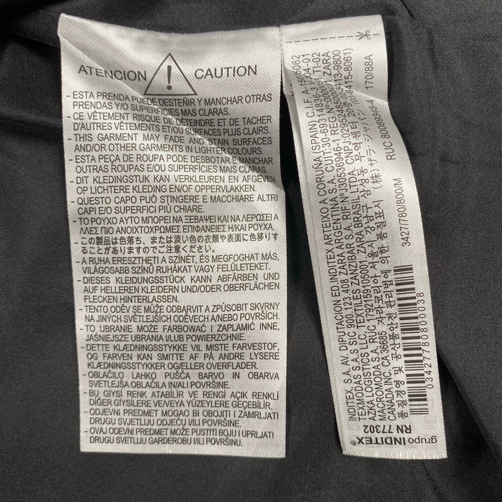 ZARA ザラ / エコレザー ライダースジャケット ブラック SIZE:M