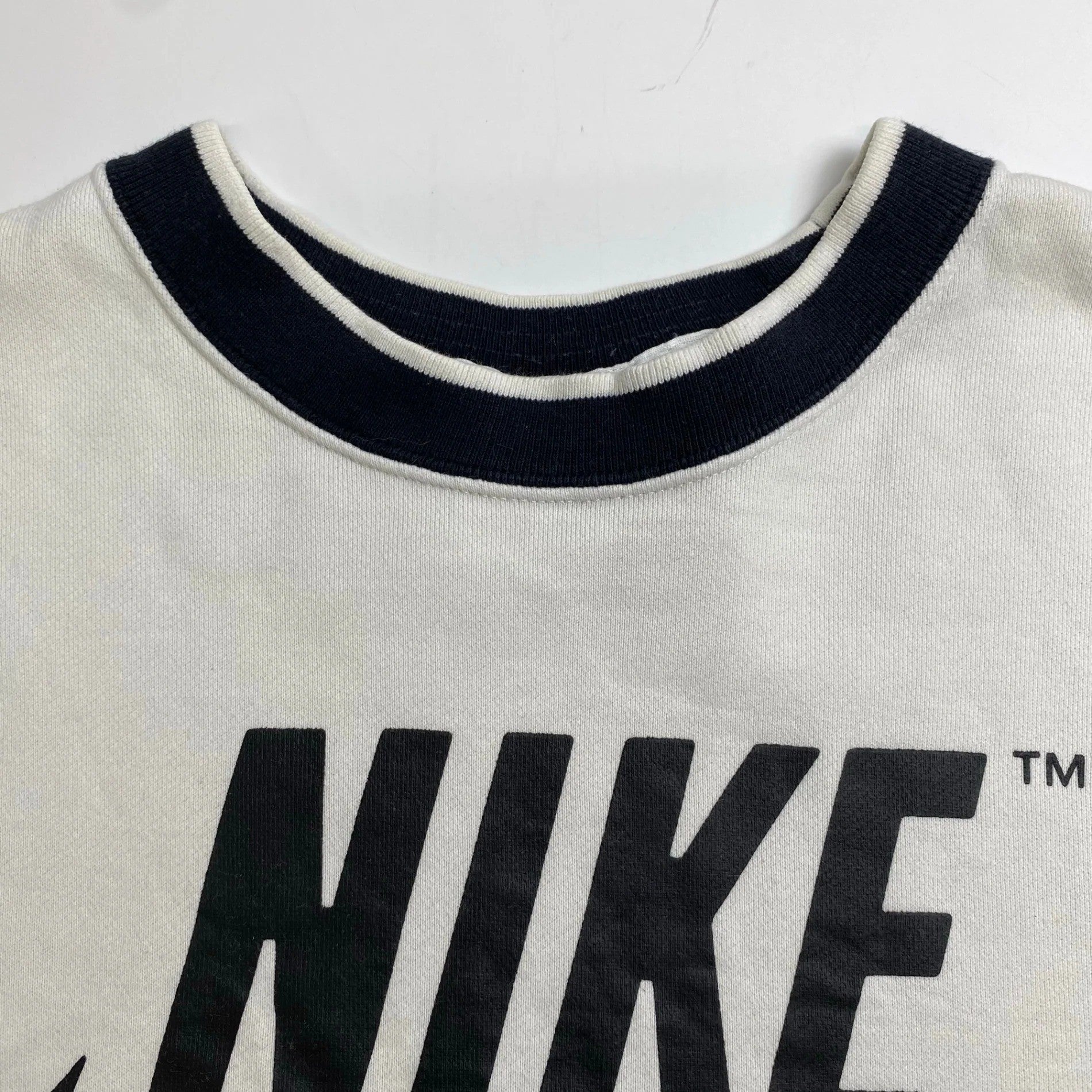 EURO NIKE ユーロ ナイキ / クロップドスウェット 短丈 ロゴ SIZE:L程度