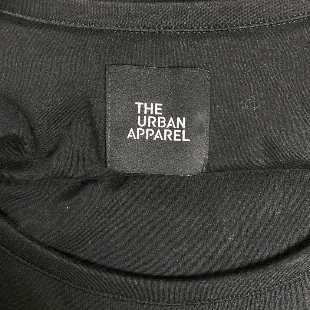 THE URBAN APPAREL / フーディTEE 半袖パーカー ブラック コットン100％