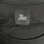 THE URBAN APPAREL / フーディTEE 半袖パーカー ブラック コットン100％