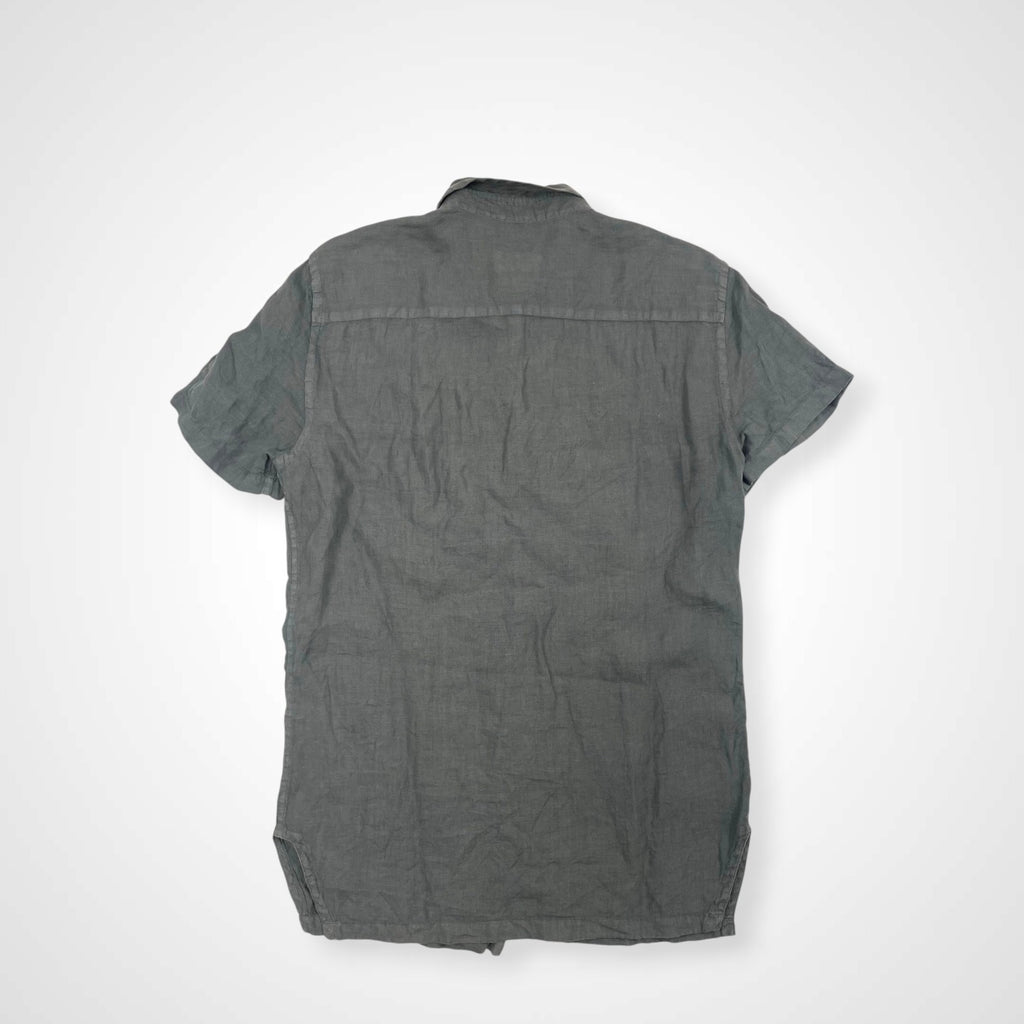EMPORIO ARMANI エンポリオ アルマーニ / オールドリネンシャツ グレー SIZE：39