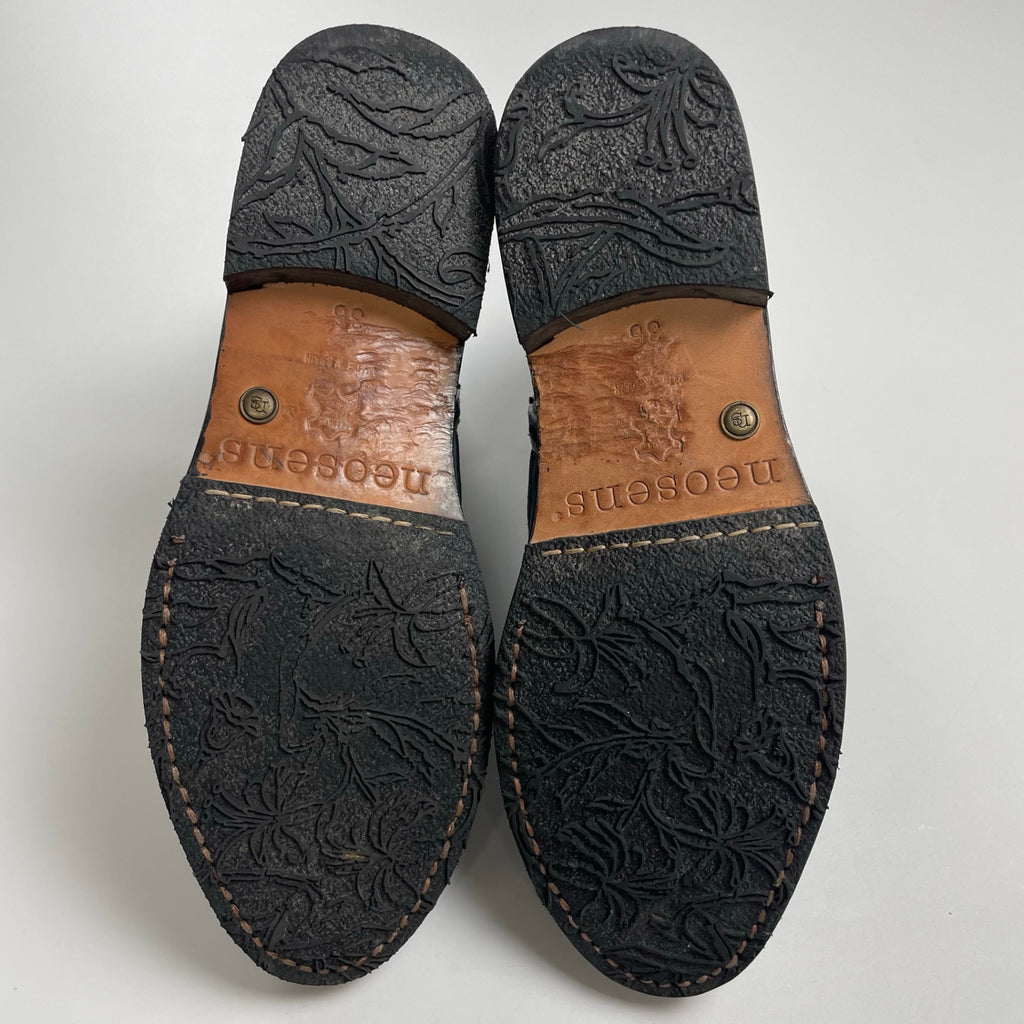 neosens ネオセンス / レザーショートブーツ グリーン 参考定価：30,000程度 SIZE：36