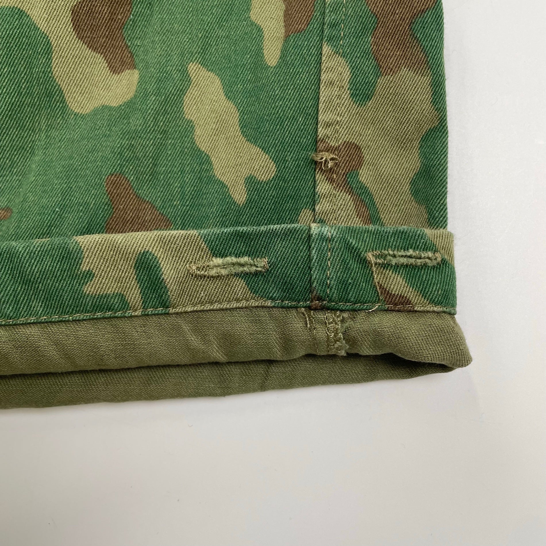 VINTAGE ヴィンテージ / 推定7-80s ソ連軍 バークカモ  ダブルニーカーゴ SIZE:W94