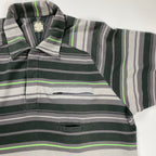 01SS UNDERCOVER アンダーカバー / アーカイブ ネオンボーダー ポロシャツ グレー×グリーン Z239-2 SIZE:M