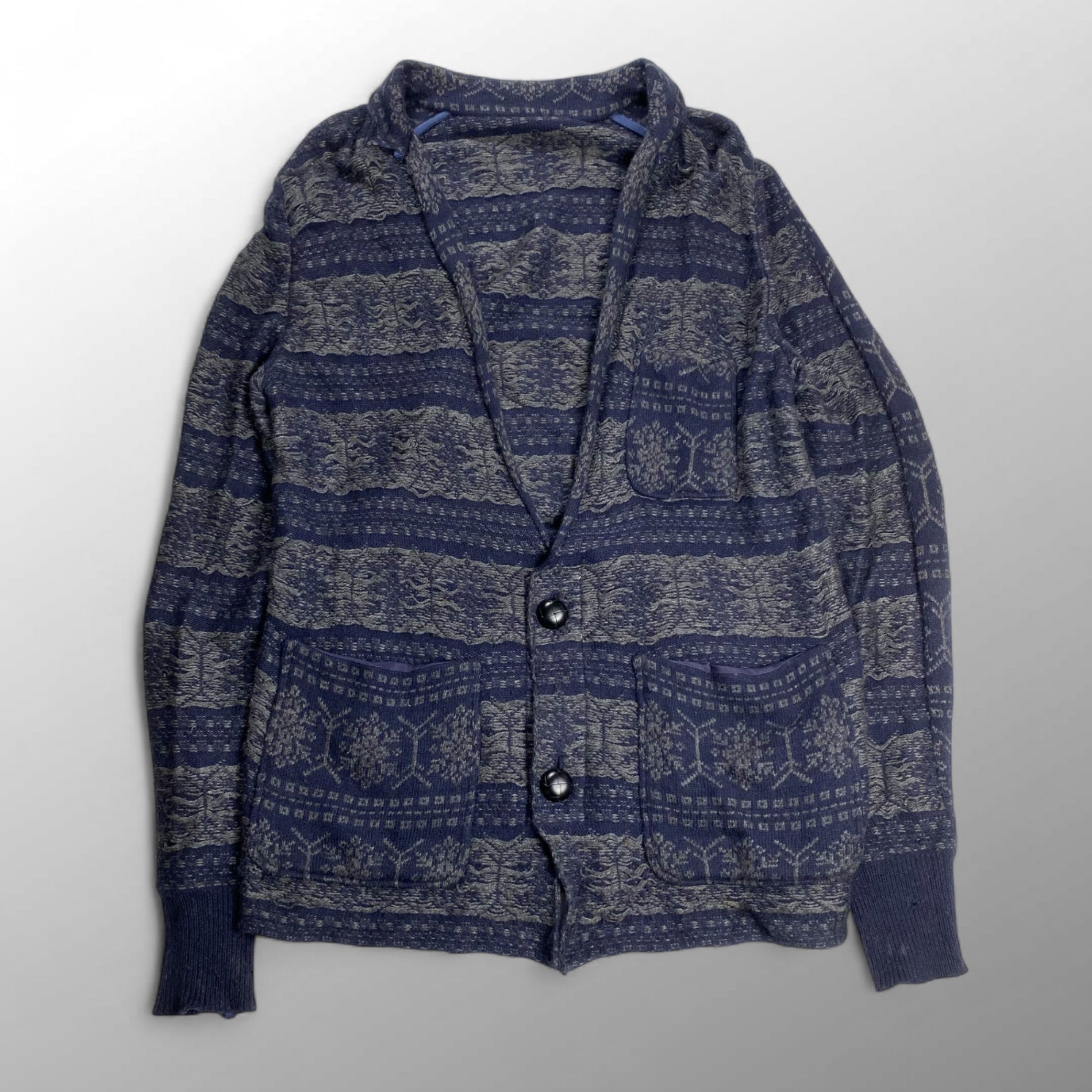 2010年 sacai サカイ / ノルディック カーディガン ニットジャケット 参考定価：45,000程度 SIZE:1