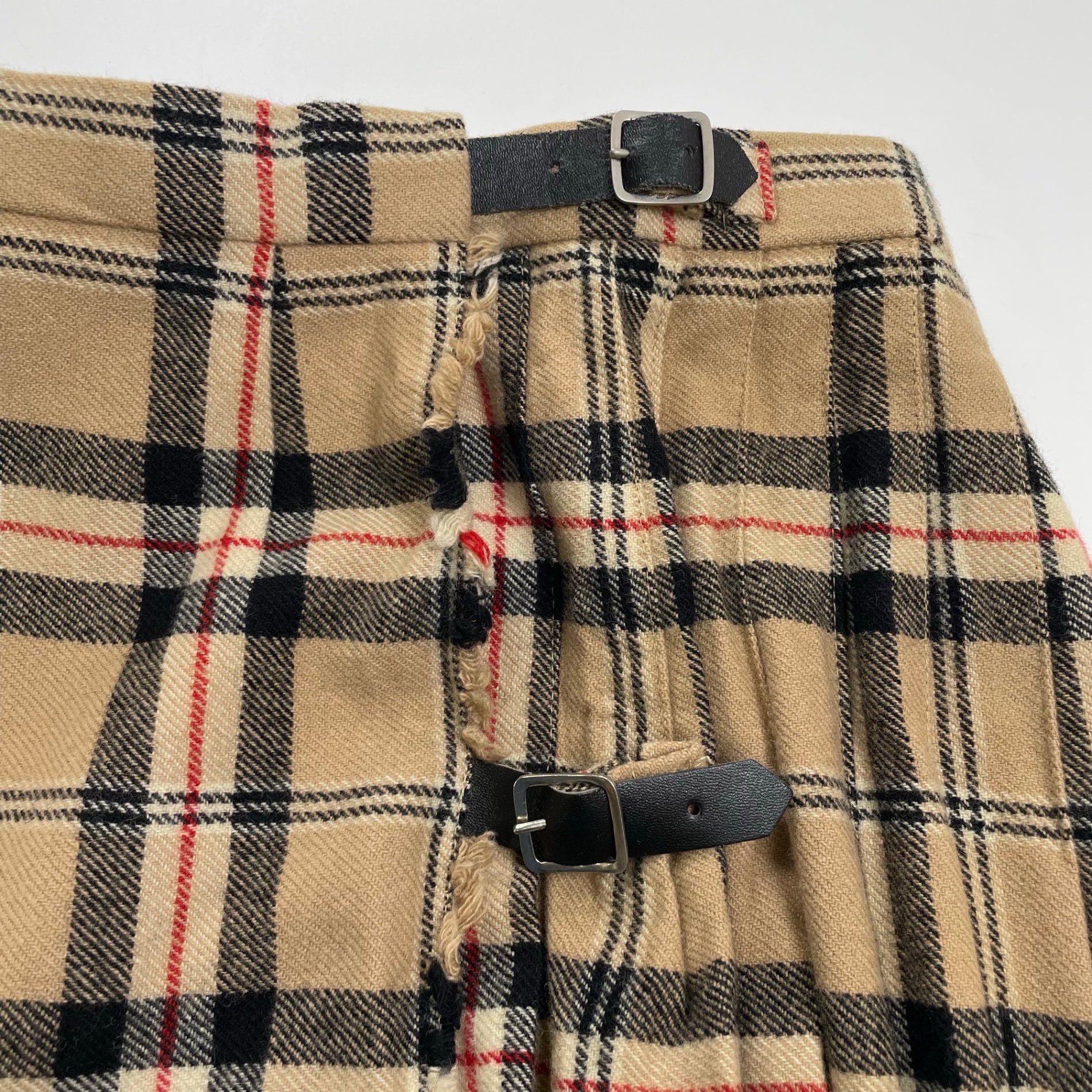 ENGLAND VINTAGE イギリスヴィンテージ / ヴィンテージ ノヴァチェック キルトラップスカート ラムウール 英国製 SIZE：10