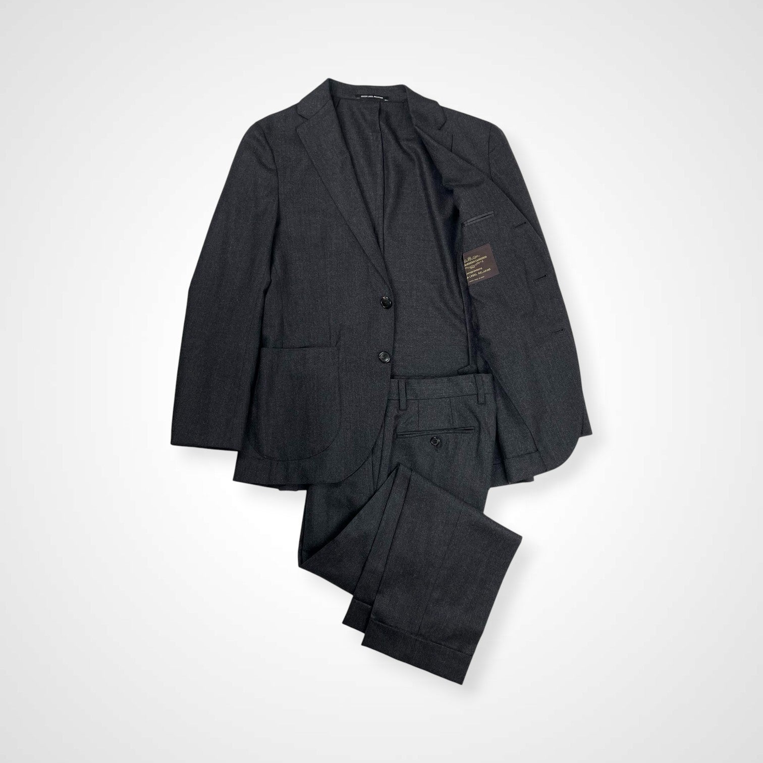 green label relaxing グリーンレーベル リラクシング / CANONICOフラノ2ピース セットアップ グレー 参考定価：45,000+tax SIZE:S程度