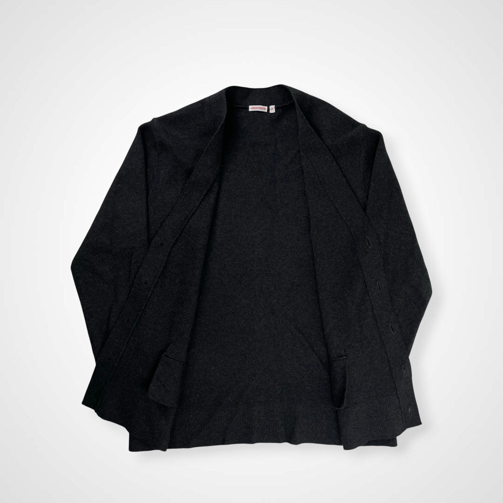 DRESSTERIOR ドレステリア / コットンカシミヤ スムースカーディガン グレー Safari12月号掲載 参考定価：17,000+tax SIZE:S