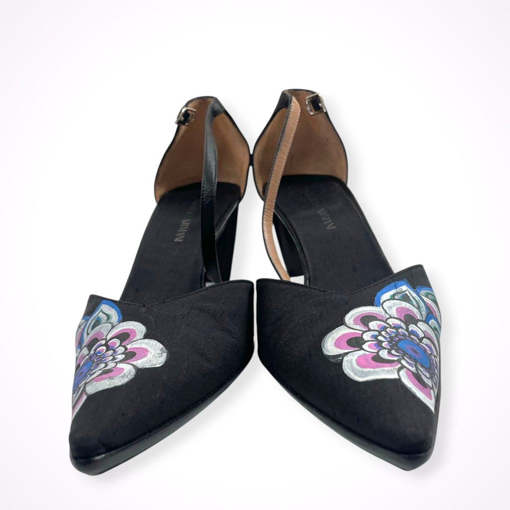 GIORGIO ARMANI / ペイントフラワーパンプス 参考定価：220,000程度 SIZE:36 1/2