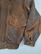 VINTAGE / A-2ラムレザージャケット ブラウン SIZE:L