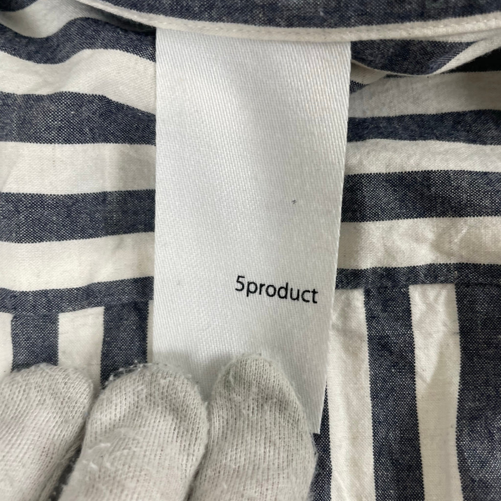 5product / コットンリネンストライプシャツ 参考定価：20,000程度 SIZE：L