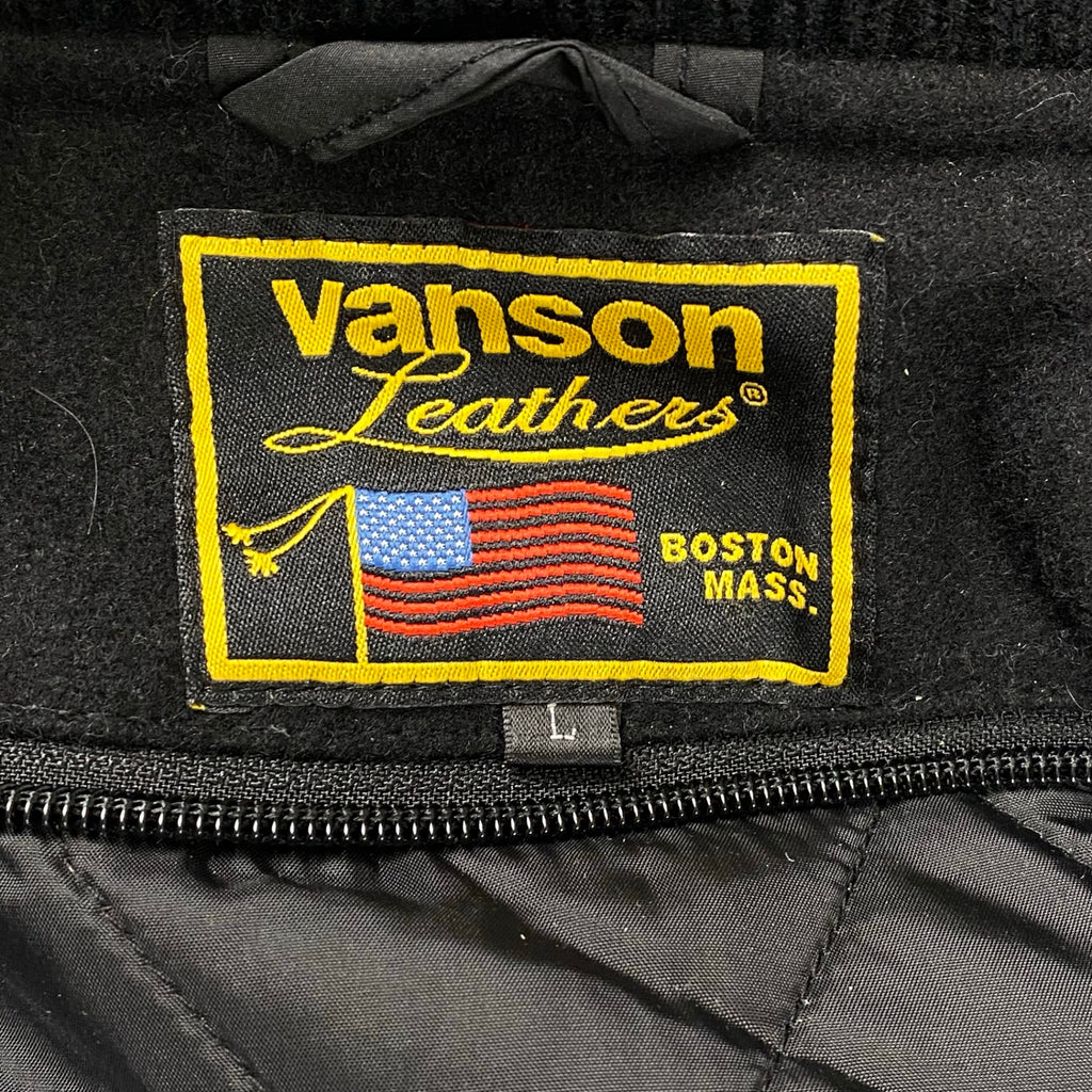 vanson バンソン / アワードジャケット スタジャン ブラック トランプワッペン SIZE:L