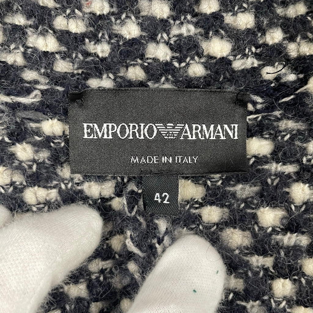 EMPORIO ARMANI / パイピングツイードニットジャケット 参考定価：100,000程度 SIZE:42