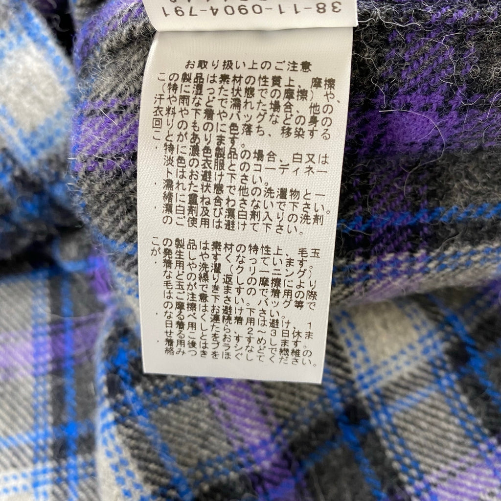 【タグ付】BEAMS PLUS ビームスプラス / Western Shirt Wool/Alpaca Plaid Shaggy ウエスタン フランネル チェックシャツ SIZE:M