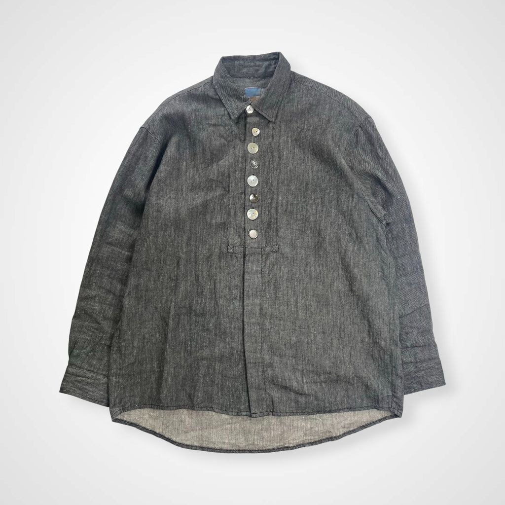 JOURNAL STANDARD × MIKA KASAI / PATCH BUTTON LINEN SH 25AW 参考定価：23,000+tax SIZE:FREE