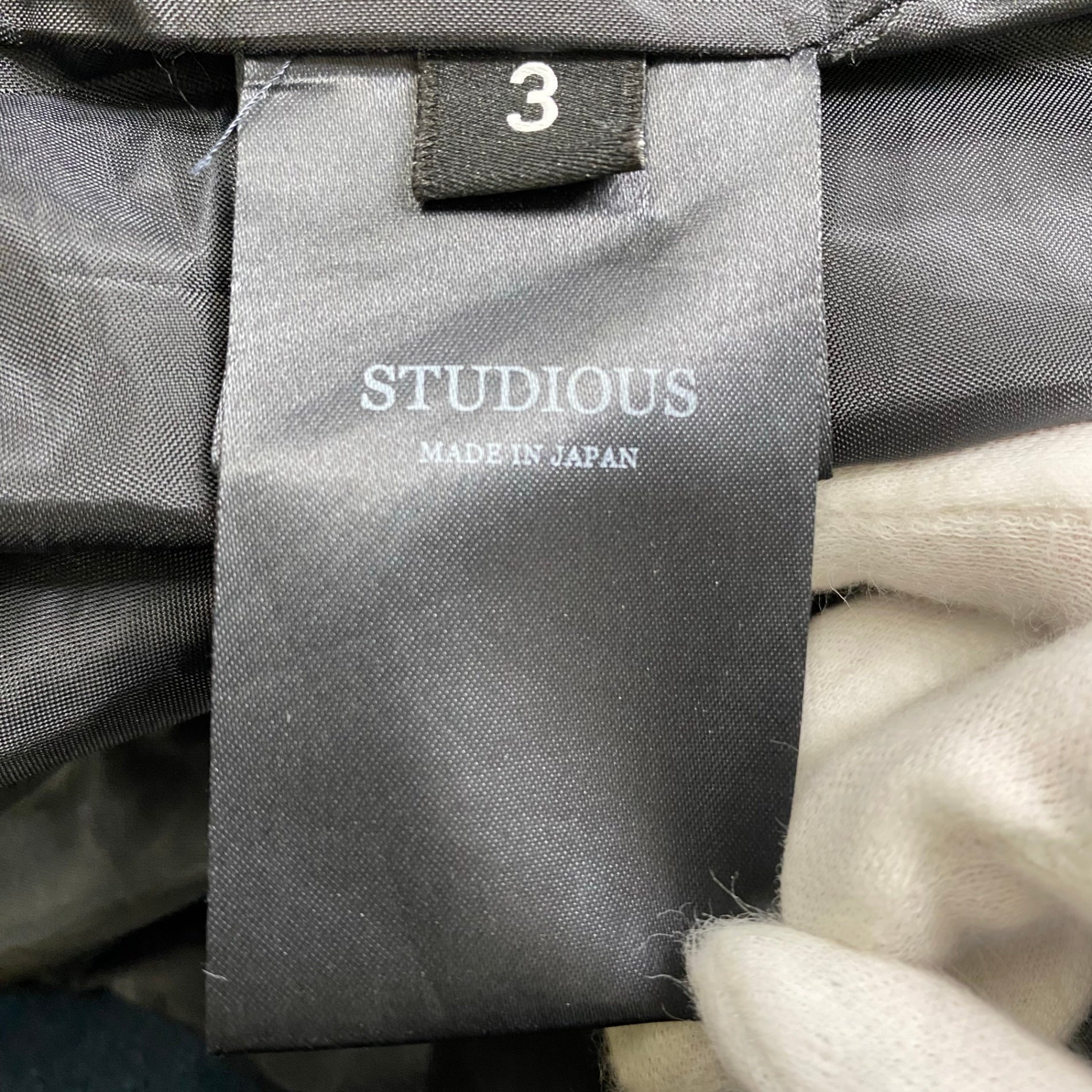 STUDIOUS ストゥディオス / スーパー110sジロンラムメルトンノーカラーコート ネイビー 109551006 SIZE:3