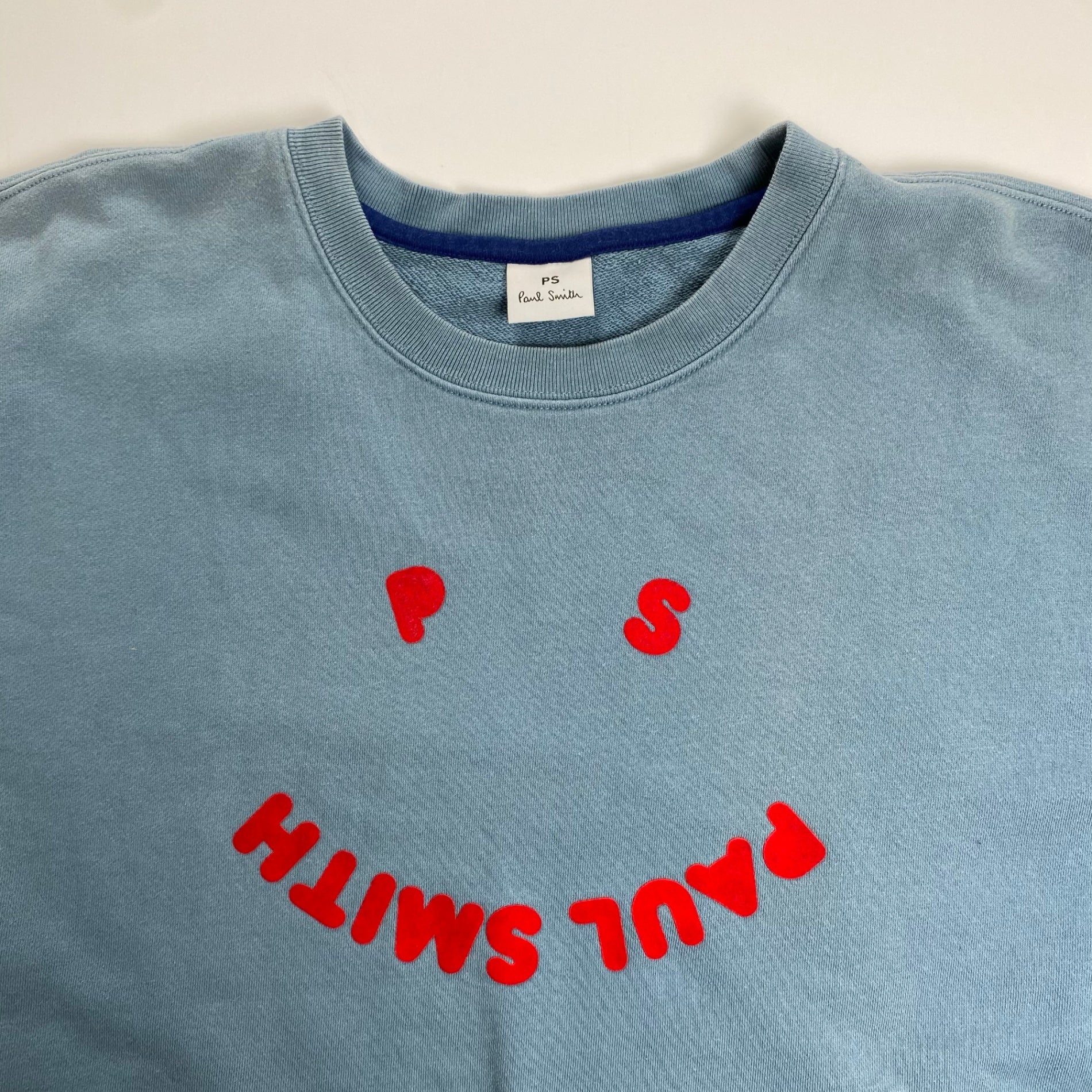 PS PAUL SMITH ピーエス ポールスミス / ハッピースマイルロゴスウェット 参考定価：16,000+tax SIZE:M