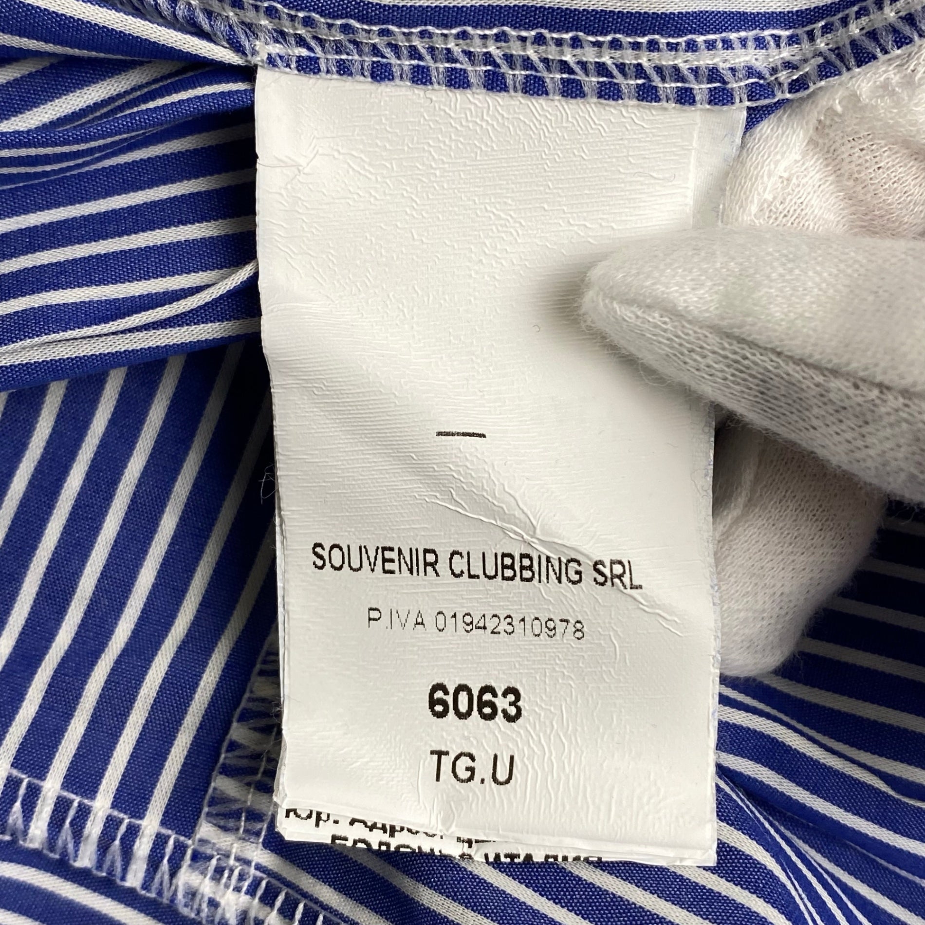 Souvenir スーベニア / 切替ミックスシャツスカート MADE IN ITALY 参考定価：22,000程度 SIZE:FREE