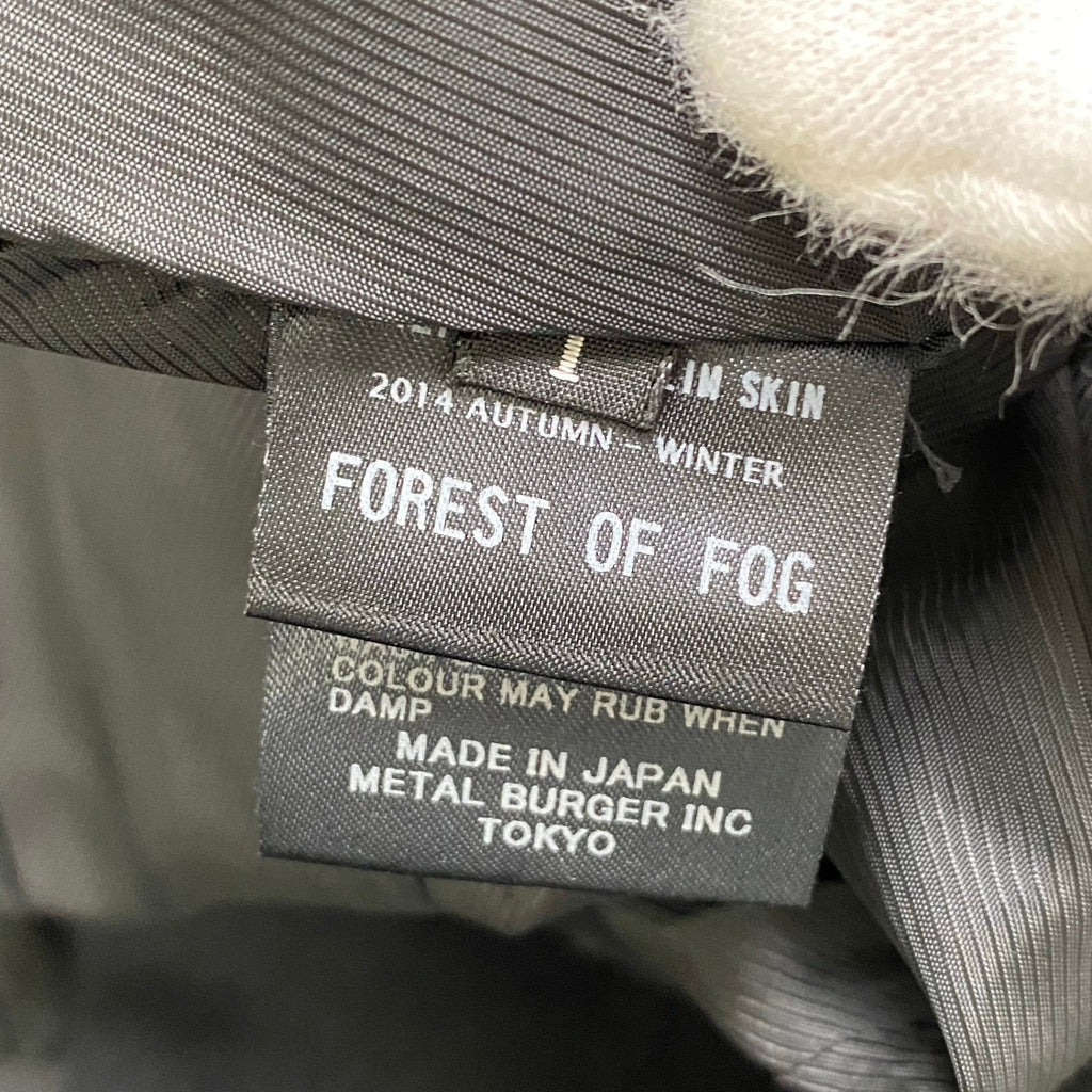 DIET BUTCHER SLIM SKIN ダイエットブッチャー スリムスキン / メルトン ライダースコート スタッズ レザー切替 ブラック SIZE：1