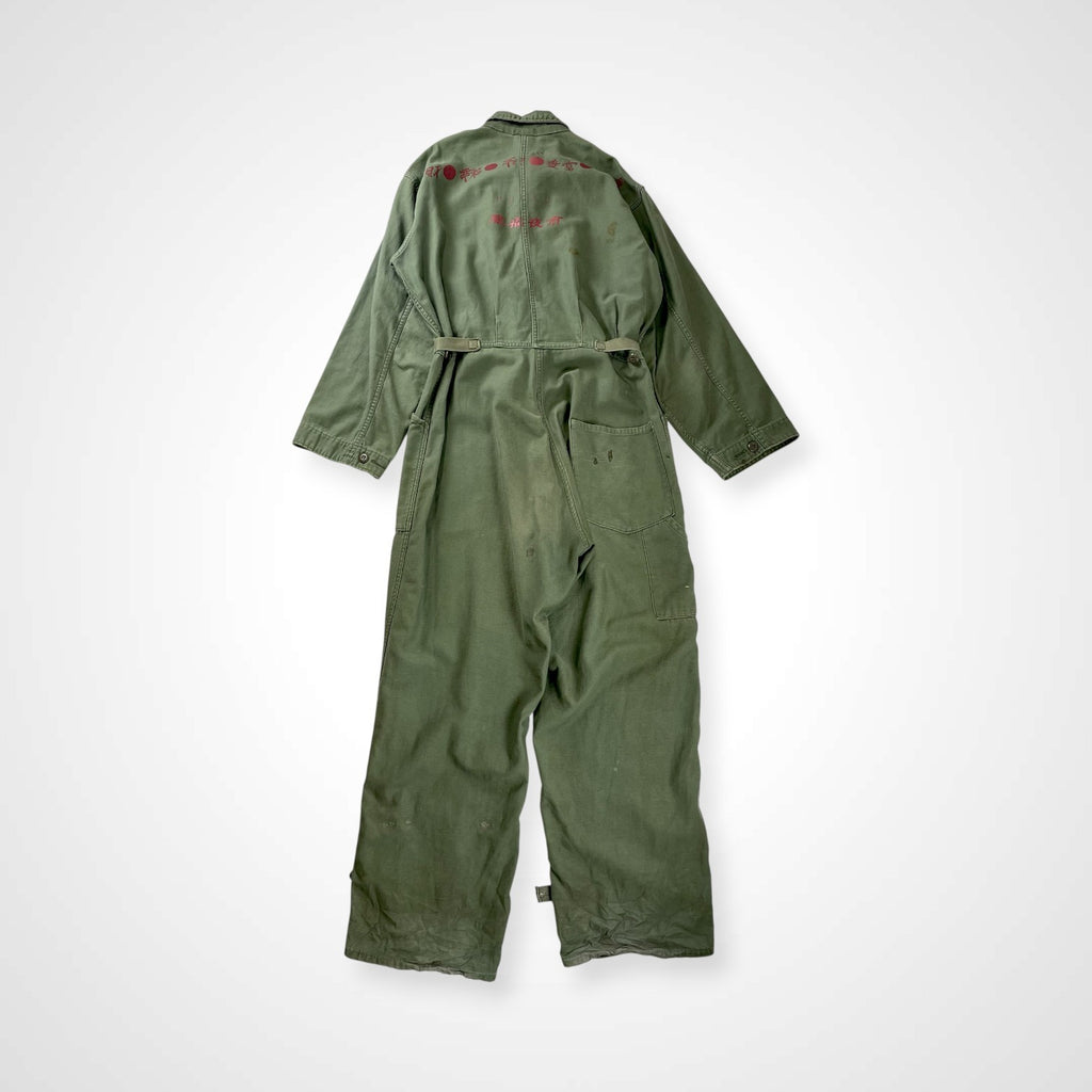 VINTAGE ヴィンテージ / リメイクオールインワン コットンサテン OG-107 ツナギ SIZE：L程度