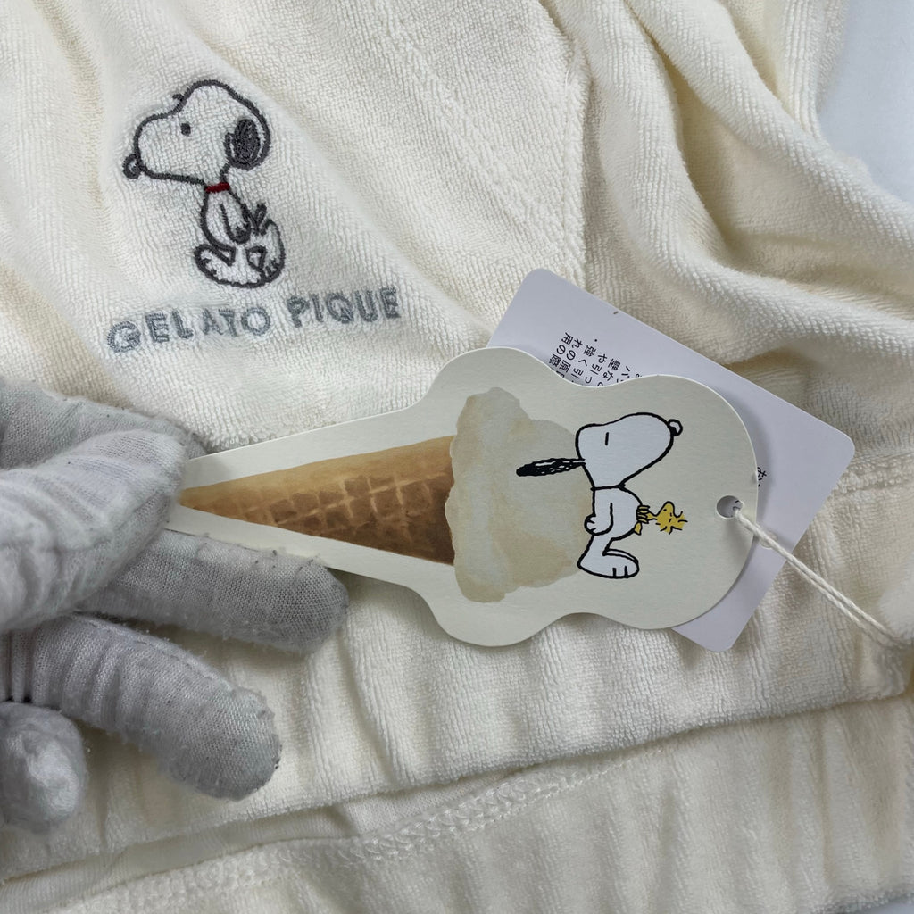 PEANUTS × GELATO PIQUE / 耳付きスヌーピーパイルパーカー タグ付 SIZE：M