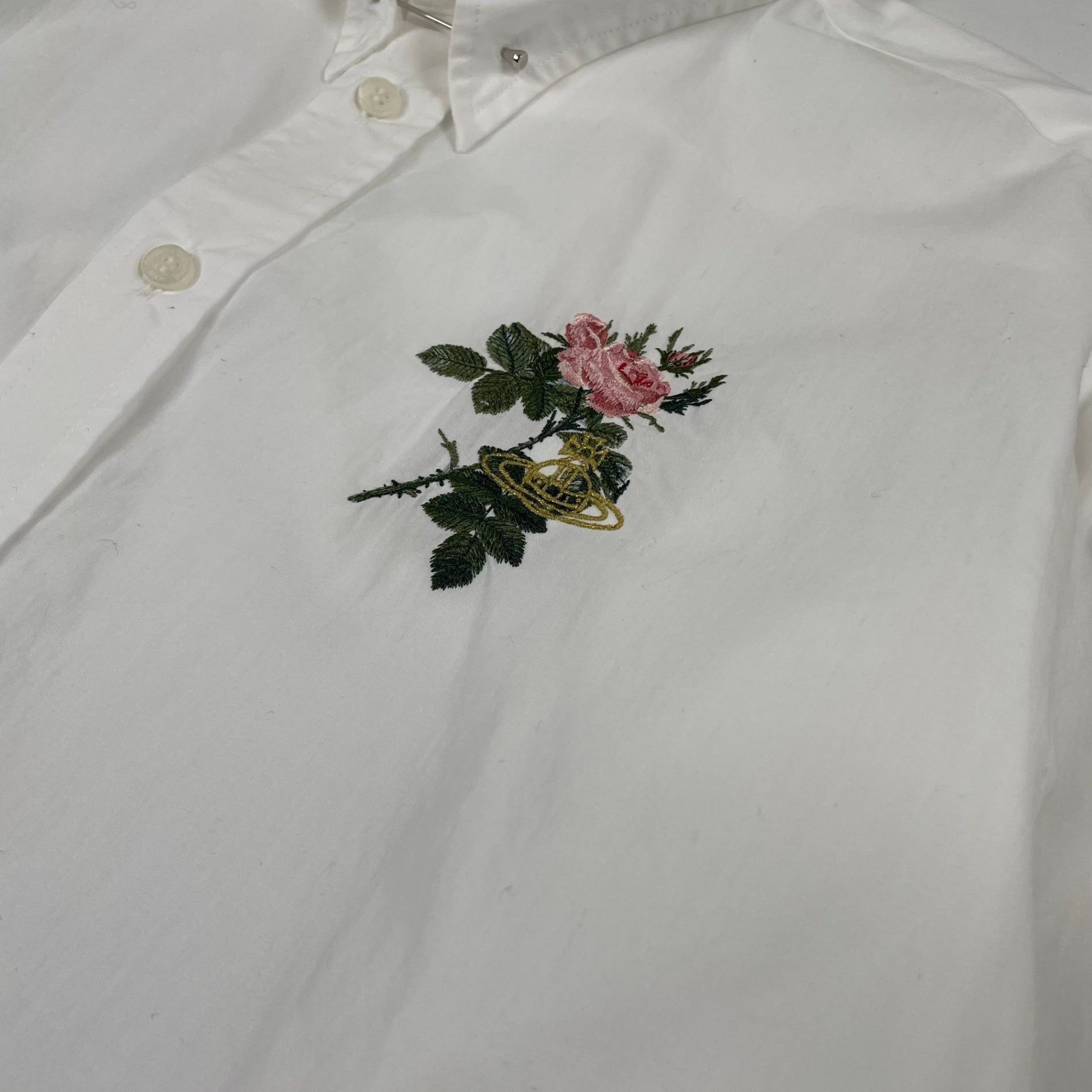 Vivienne Westwood MAN / "REDOUTE ROSE" ピンホールカラーシャツ 参考定価：30,000+tax SIZE：50
