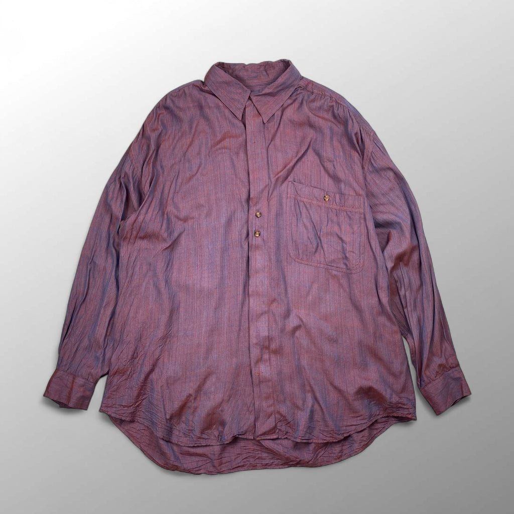 GOOUCH グーチ / シルクリネン デザイン シャツ SIZE：XL