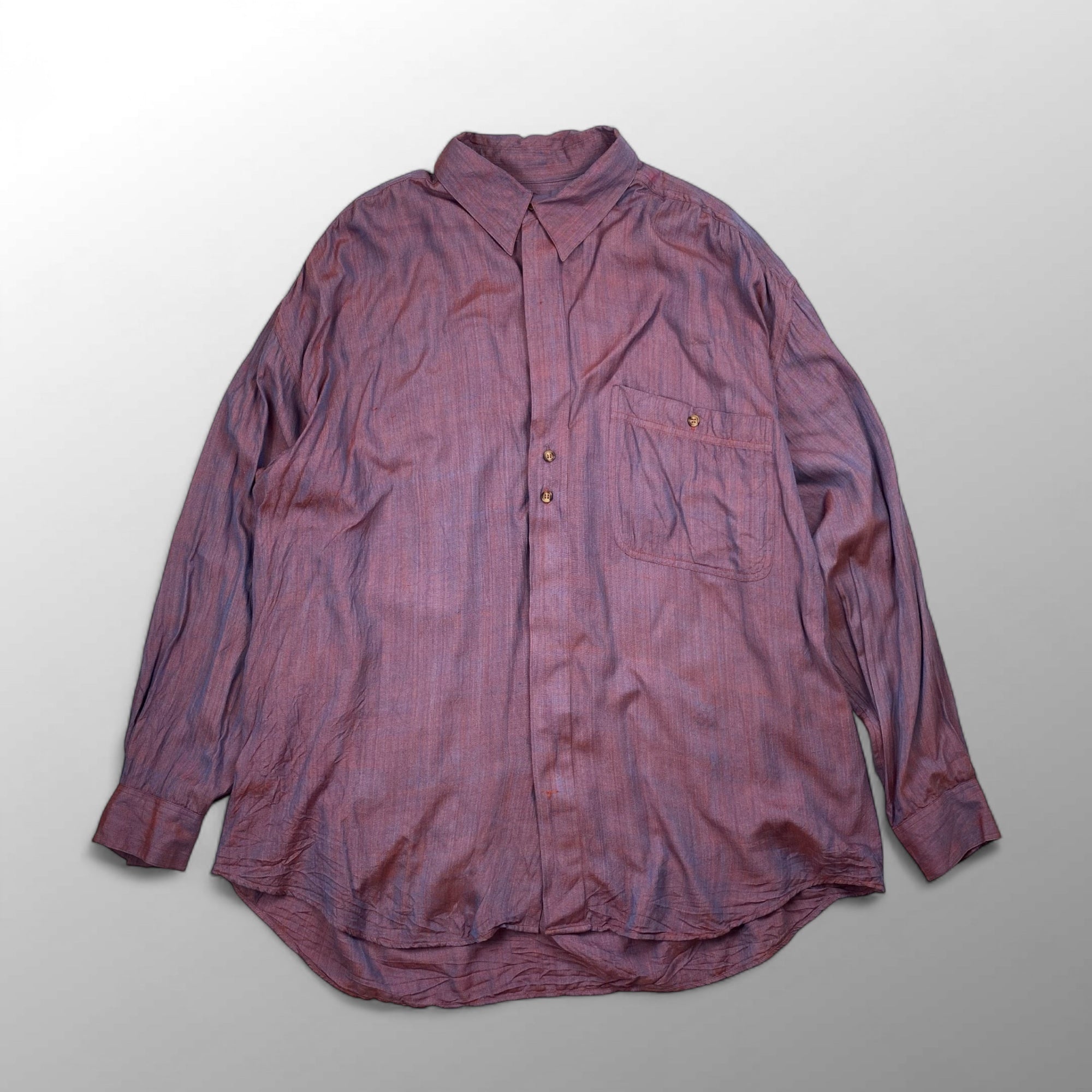 GOOUCH グーチ / シルクリネン デザイン シャツ SIZE：XL