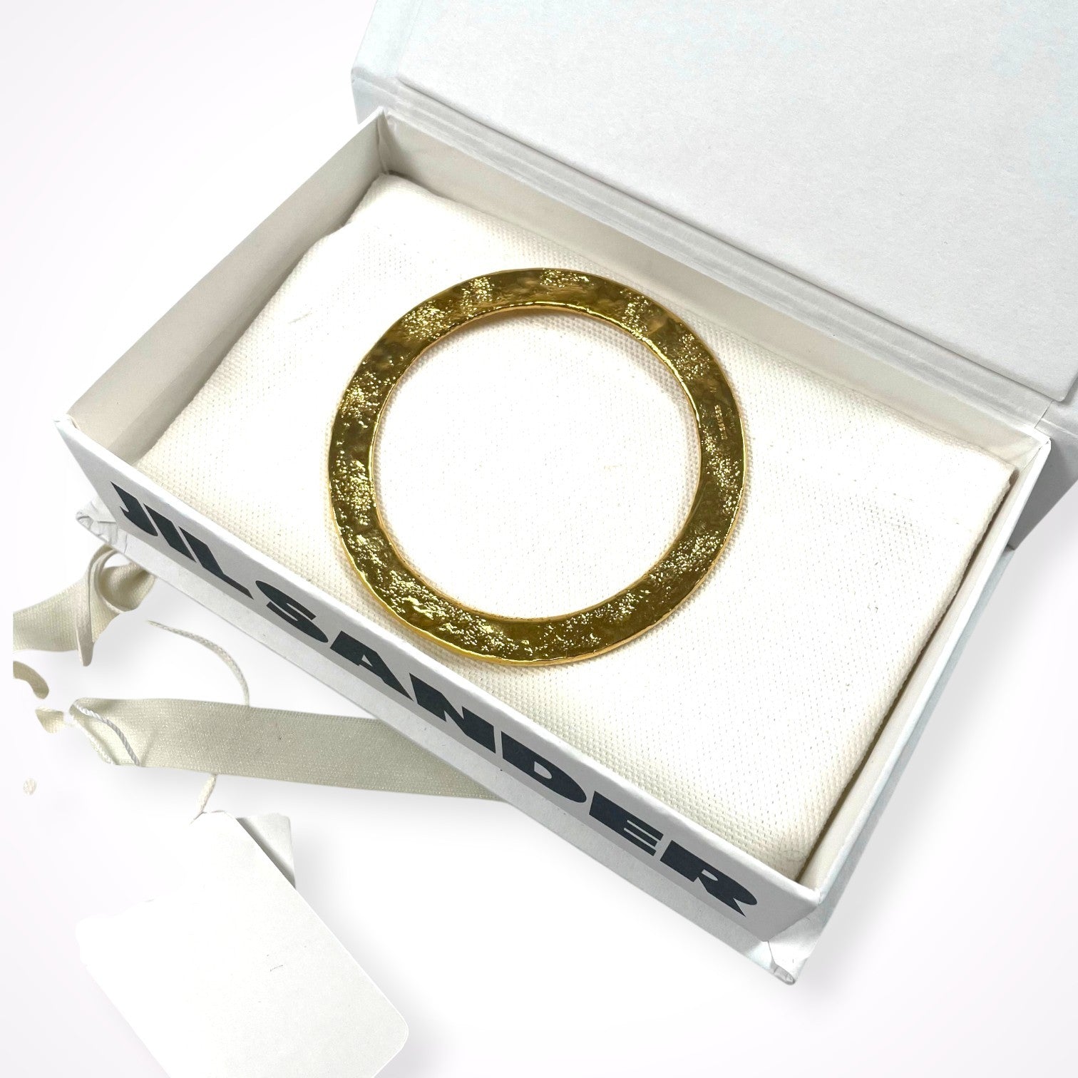 JIL SANDER ジルサンダー / ゴールドサークル型バングル ブレスレット 参考定価：80,000程度 SIZE:M