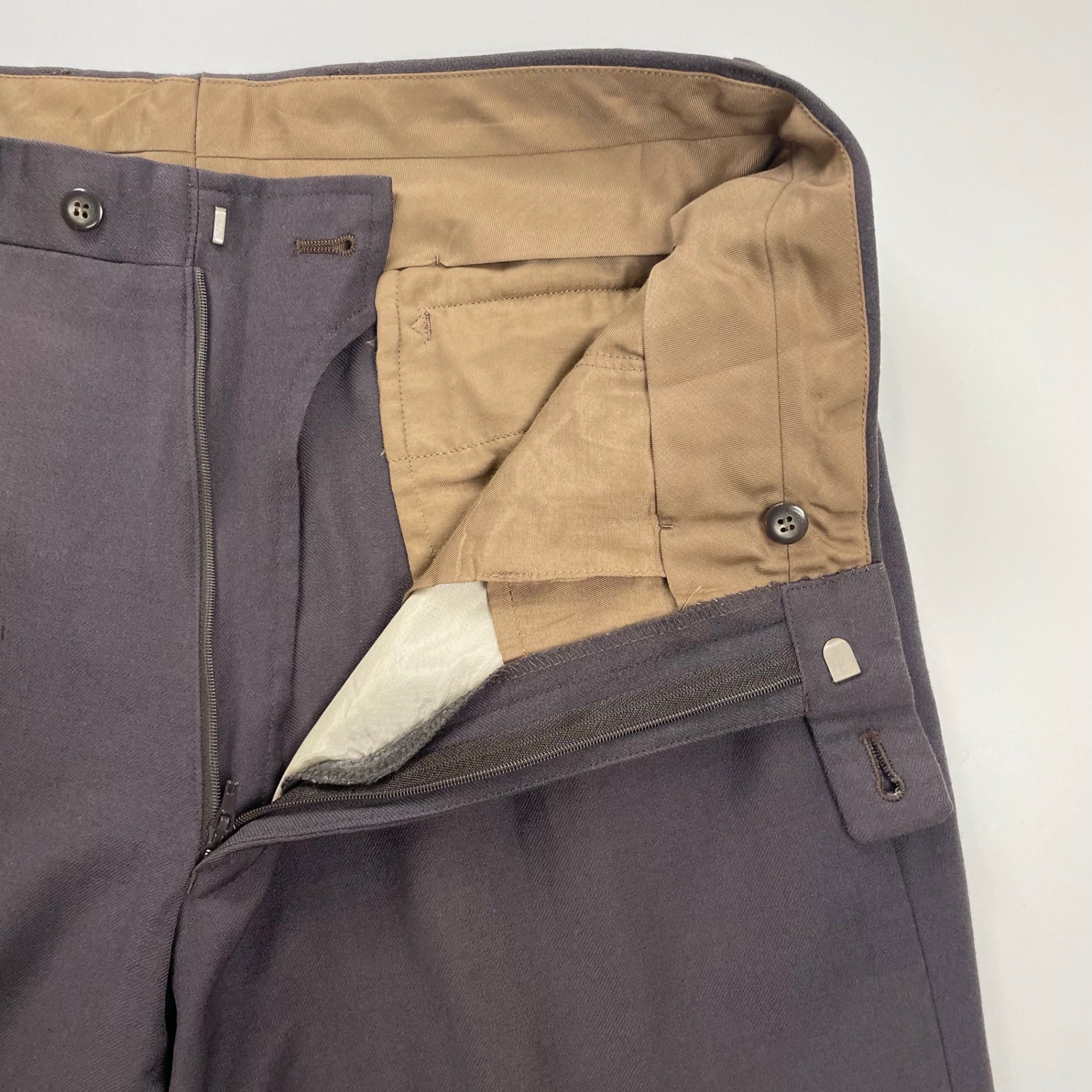 LANVIN PARIS ランバン パリ / ヴィンテージ2タックスラックス ウール100％ SIZE:W81cm