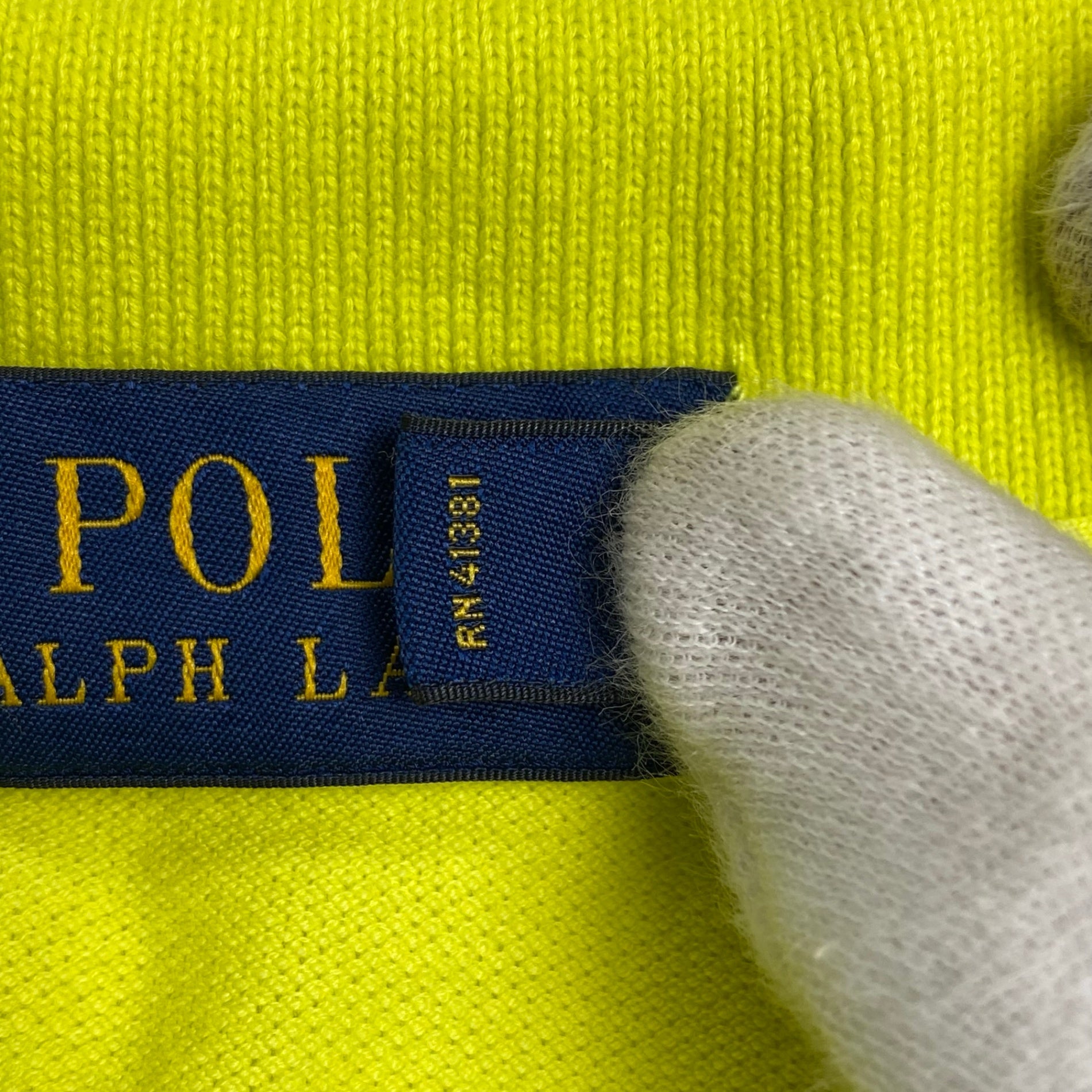 POLO RALPH LAUREN ポロ ラルフローレン / ポロシャツ ポニー付 イエロー 5つボタン 参考定価：20,000程度 SIZE：S