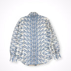 roberto cavalli / パイソン＆フェザー柄切替シャツ 参考定価：100,000程度 SIZE:48