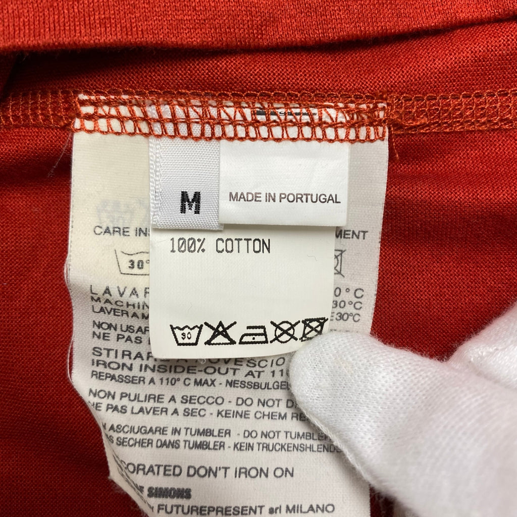 RAF BY RAF SIMONS ラフバイラフシモンズ / アーカイブ スクエアネック Tシャツ レッド SIZE：M