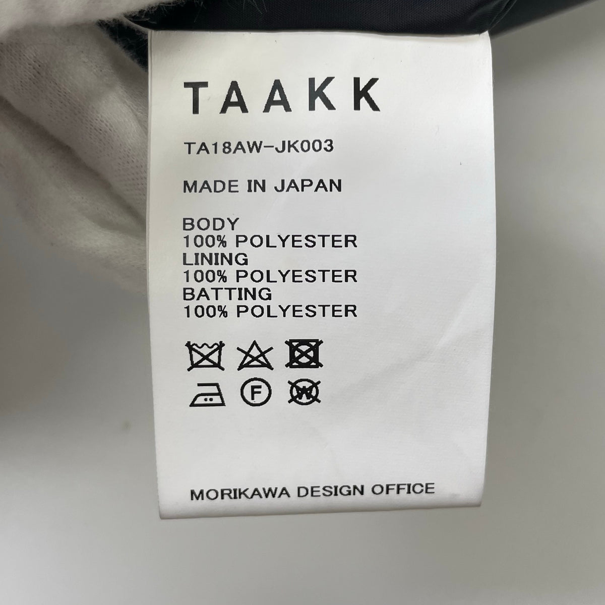 TAAKK / LONG THREAD CAMOUFLAGE BLOUSON 参考定価：58,000+tax SIZE：3