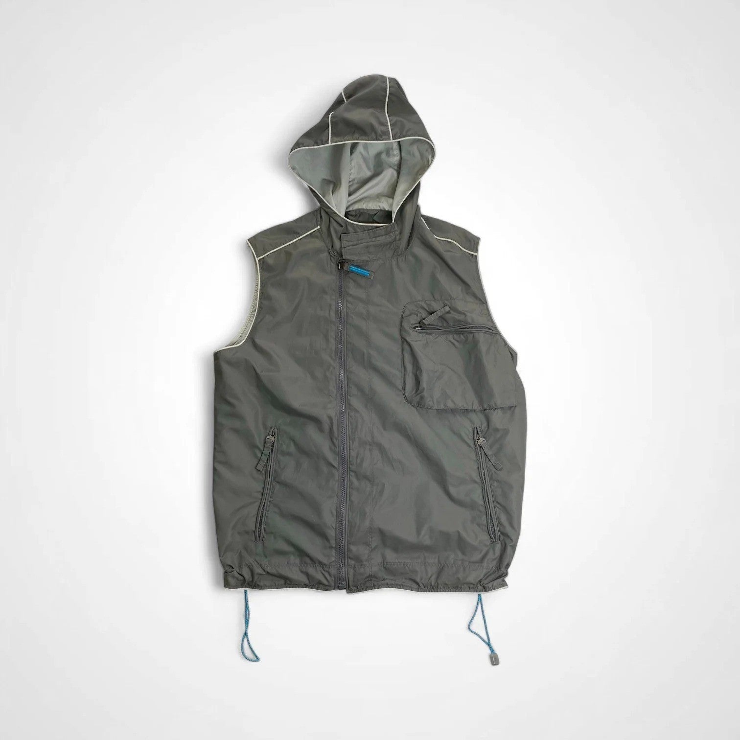 NIKE ナイキ / asymmetry tech hooded vest テック ベスト 立体ポケット SIZE：M