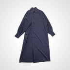 ERIKA CAVALLINI エリカ カヴァリーニ / ドット柄 2WAYシャツワンピース ネイビー 参考定価：50,000程度 SIZE:42