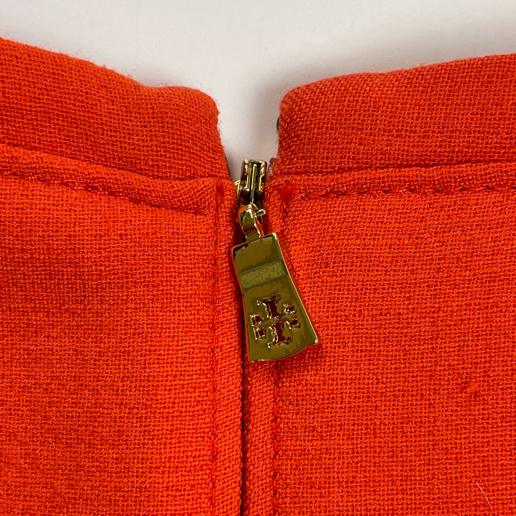 TORY BURCH トリーバーチ / ジップデザインワンピース オレンジ 参考定価：50,000程度 SIZE：6