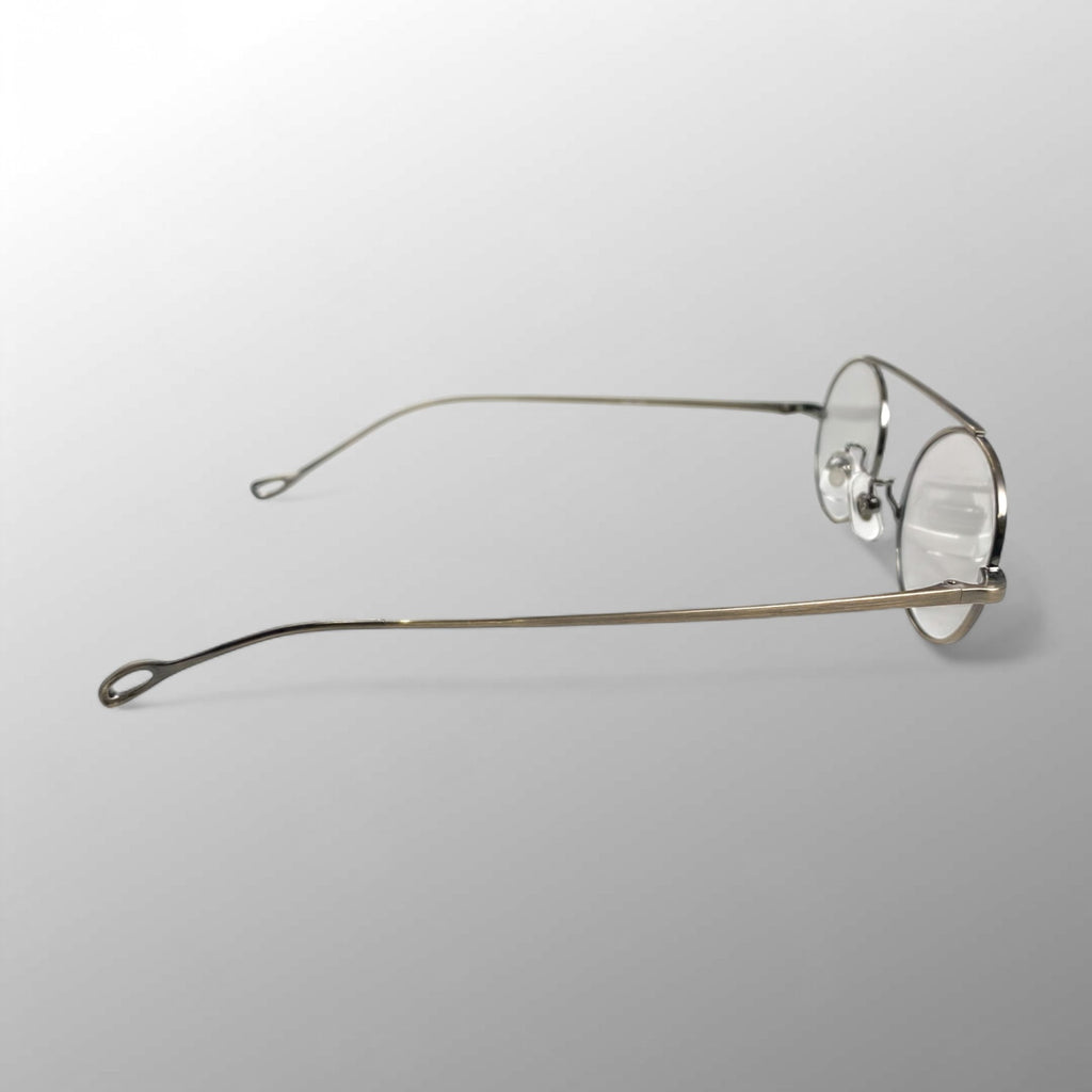金子眼鏡 × 井戸多美男 【手造】シリーズ / サンプラチナ バーブリッジ 度なしクリアレンズ 参考定価：52,000+tax