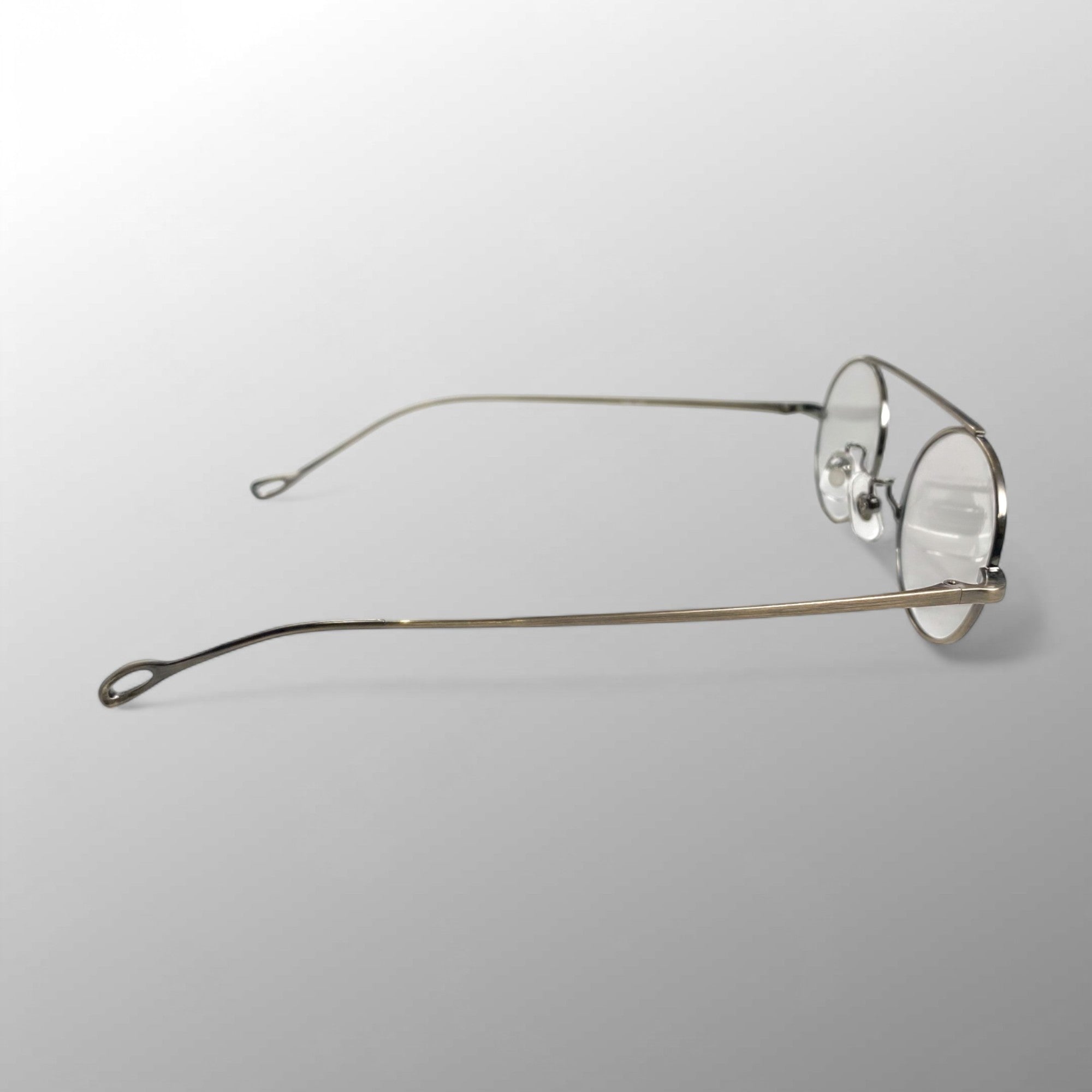 金子眼鏡 × 井戸多美男 【手造】シリーズ / サンプラチナ バーブリッジ 度なしクリアレンズ 参考定価：52,000+tax