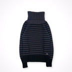 ARMANI JEANS / ボーダータートルネックニット 参考定価：50,000程度 SIZE:M