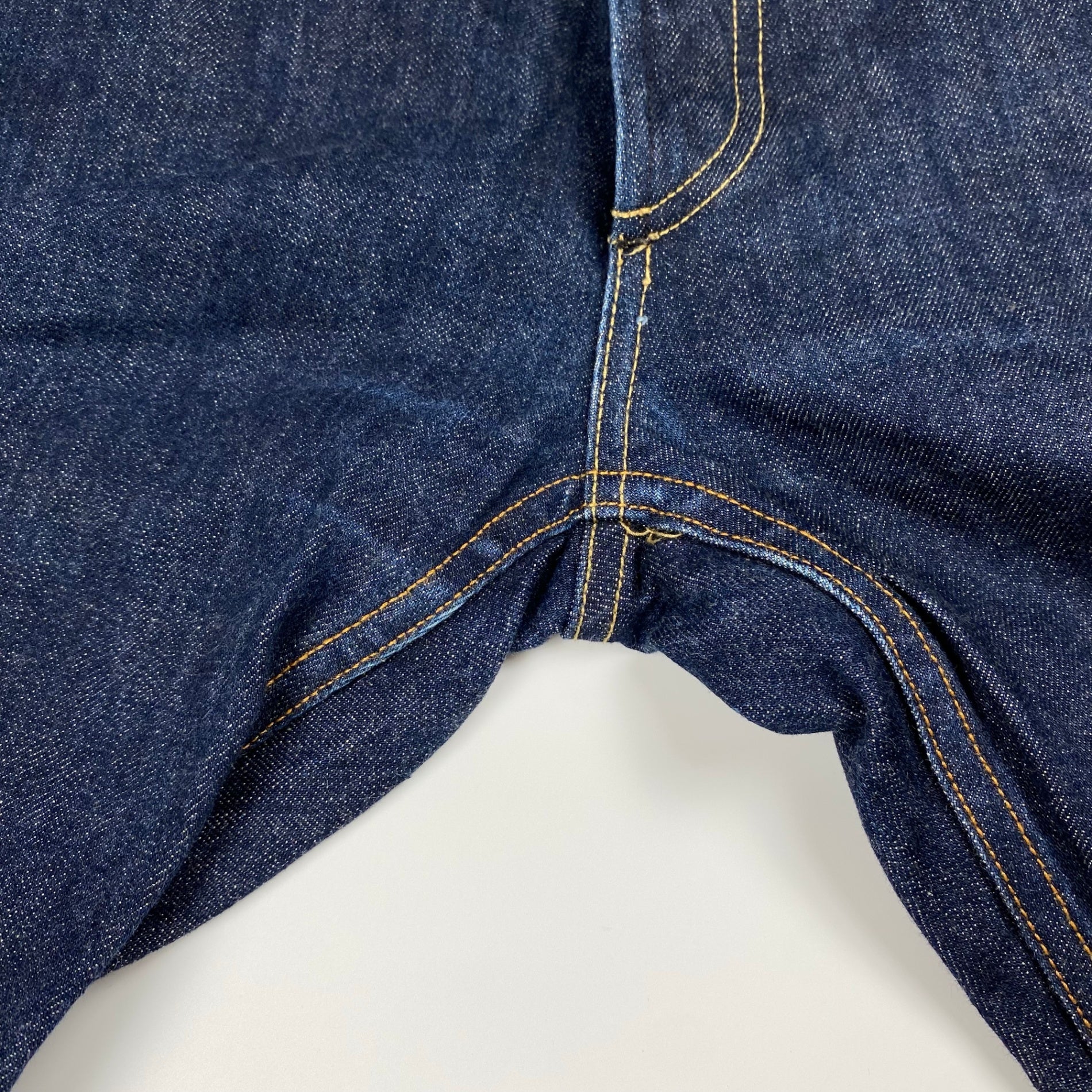 DENHAM デンハム / DRILL VJS regular fit denim pant デニムパンツ セルビッジ レザーパッチ ハサミスレキ 濃紺  SIZE:W34